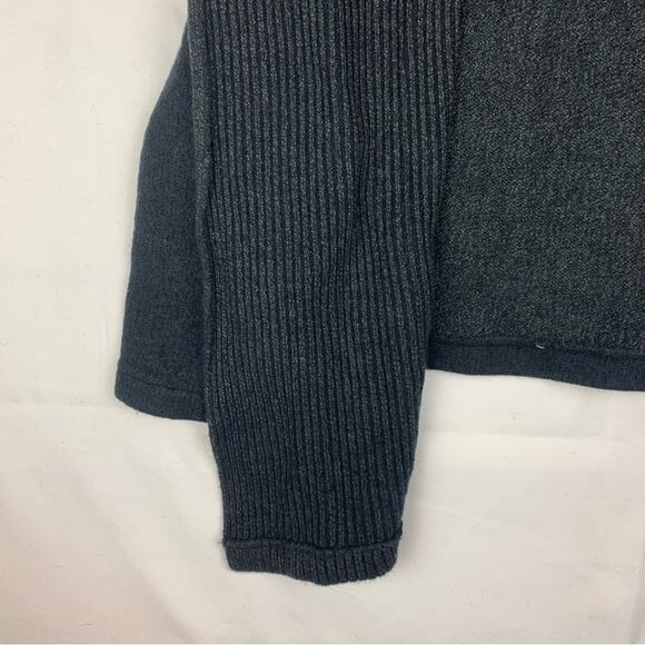 allbirds women's small the cardi long wool open Black Open Front Cardigan sweate - Picture 4 of 9